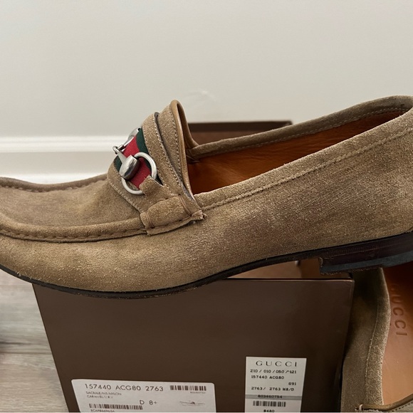 Men’s Gucci Suede Horsebit Loafers. Size 8.5 - Picture 6 of 9